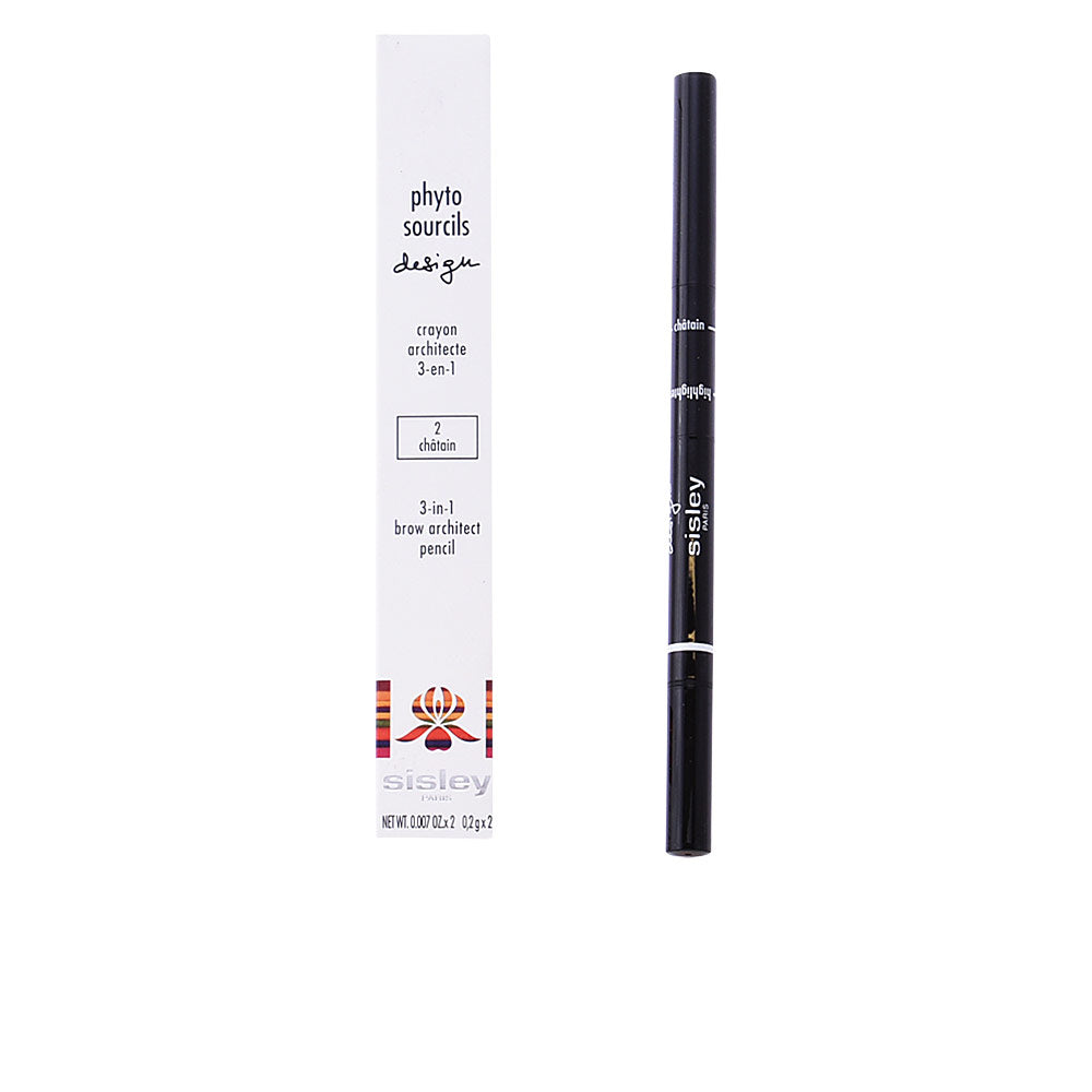 Triangular brow pencil with spoolie and sponge highlighter, cappuccino shade, 0.2 g