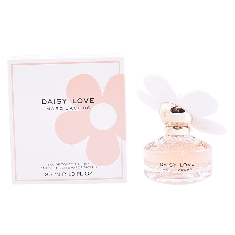 30 ml floral eau de toilette bottle with daisy cap and glass flacon