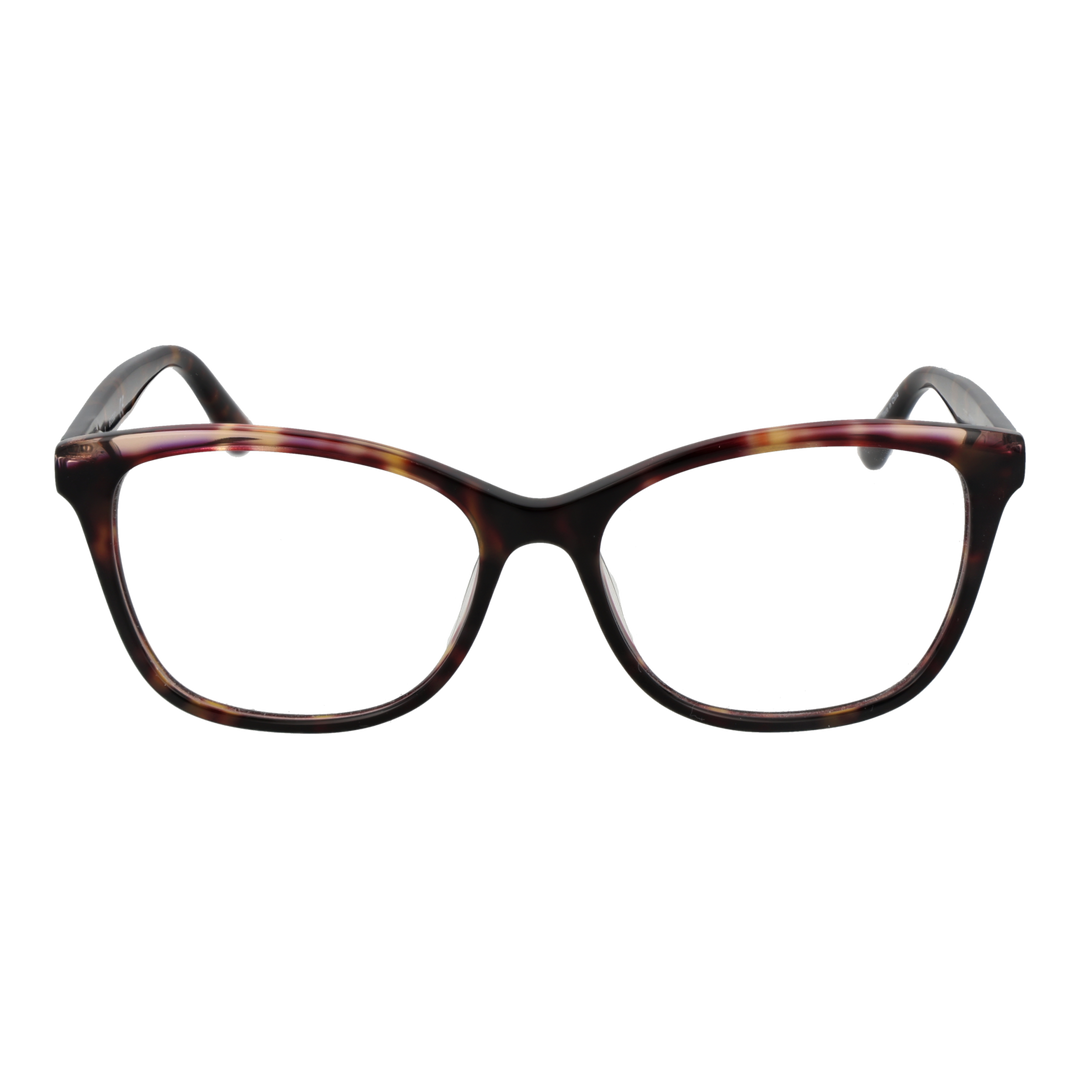 Tortoise shell rectangular full-rim eyeglasses with gold &