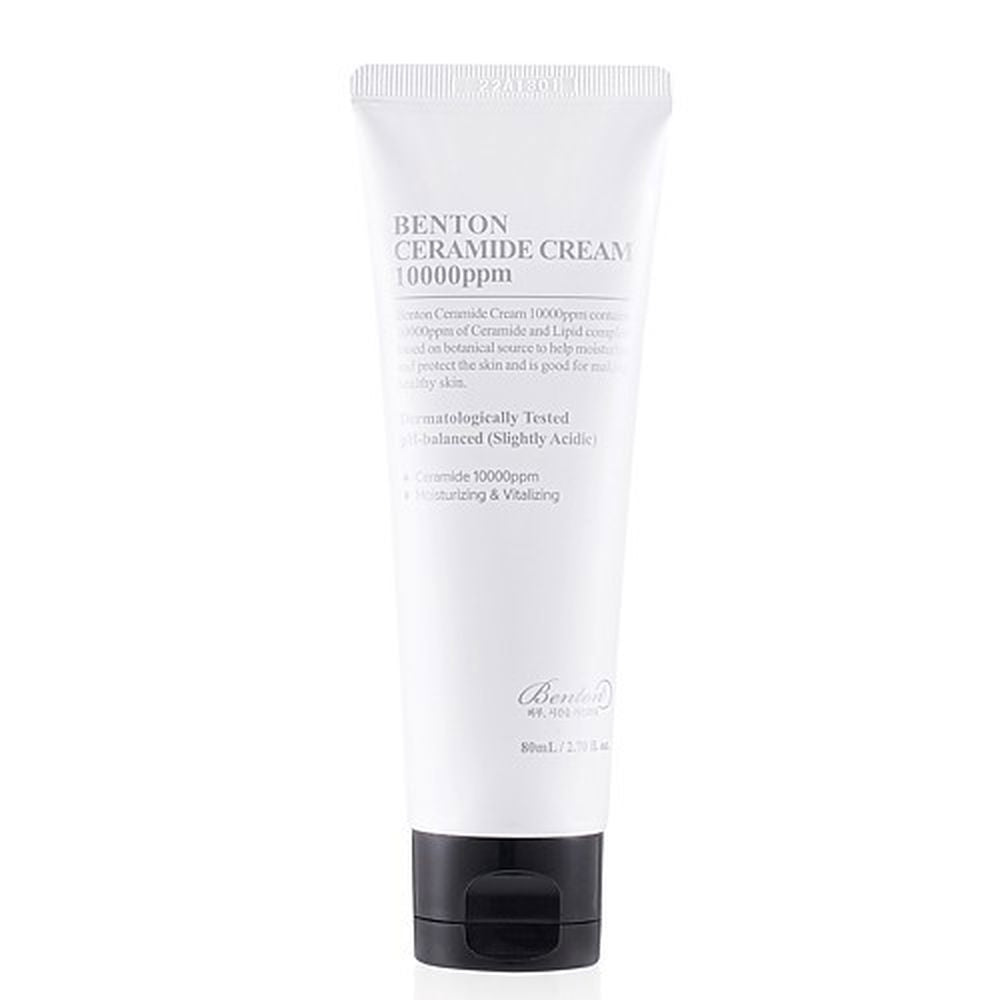 Jar of lightweight ceramide face cream with smooth texture, 12 g, Unisex