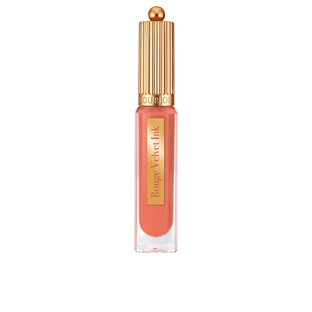 Slim tube of matte liquid lip ink with angled applicator, deep rose shade