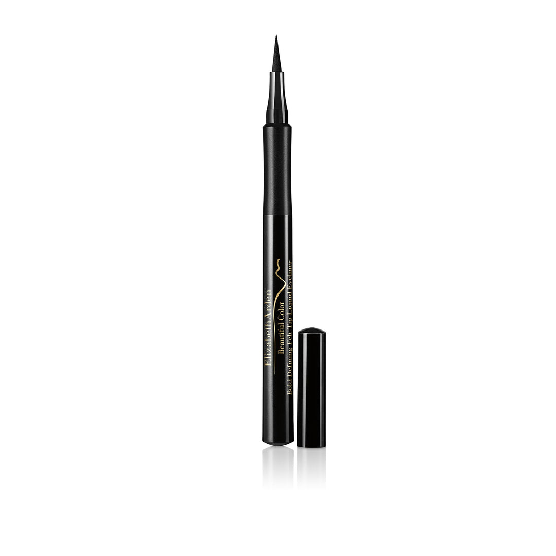 Elizabeth Arden Beautiful Color Eyeliner: slim black liquid eyeliner pen with ultra-fine felt tip, 1.2 ml, unisex