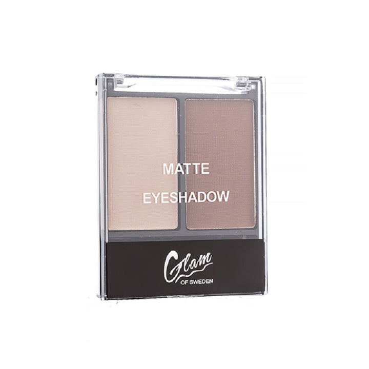 Small matte eyeshadow duo in neutral and deep shades, 4 g compact