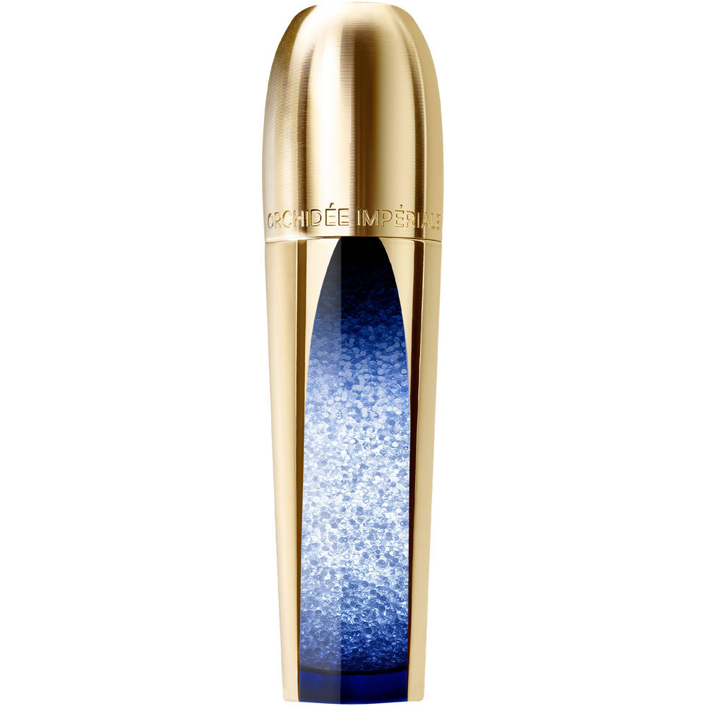 50 ml layered bottle of orchid extract micro‑lift serum with dispenser for Women
