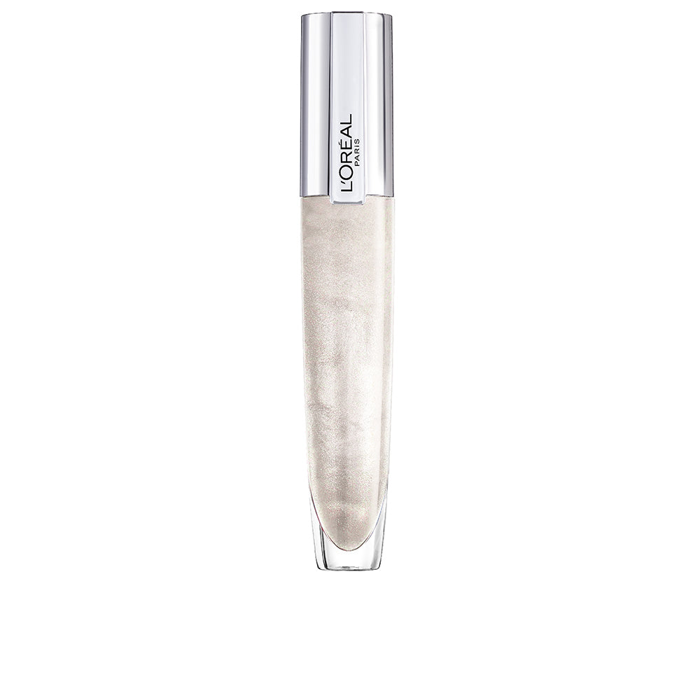 Sheer rose-toned 7 ml lip gloss tube with glossy finish, Unisex