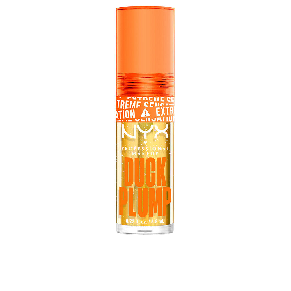 Clear ginger-infused lip gloss tube, 6.8 ml, transparent finish