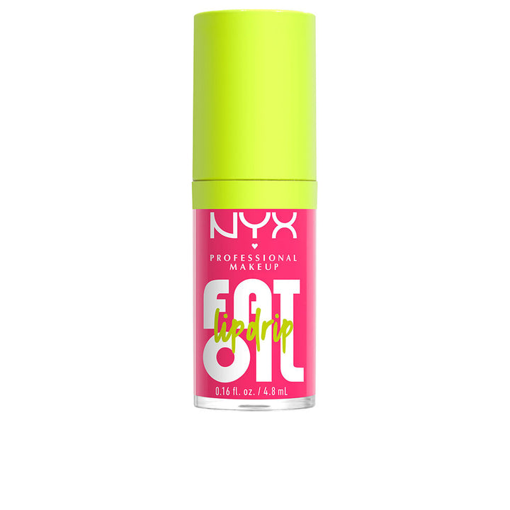 Small tube of brown glossy lip oil, 4.8 ml, high-shine finish