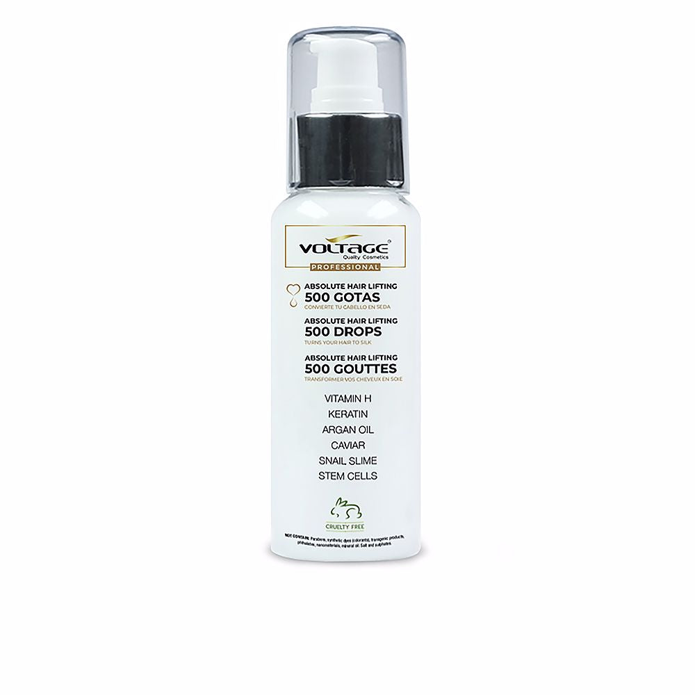100 ml translucent pump bottle of hair-lifting keratin serum for Unisex use